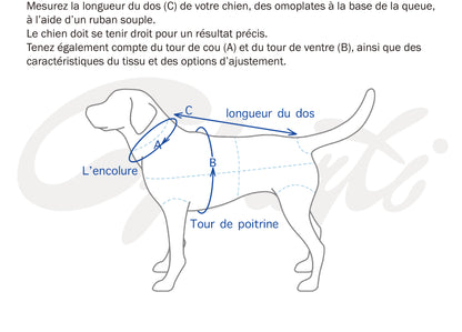 Lightweight dog raincoat - Navy blue